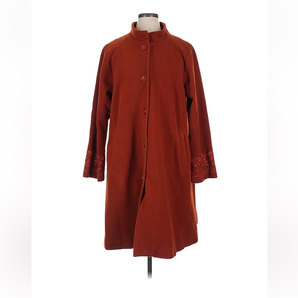 GUDRUN SJODEN Embroidered Wool Coat